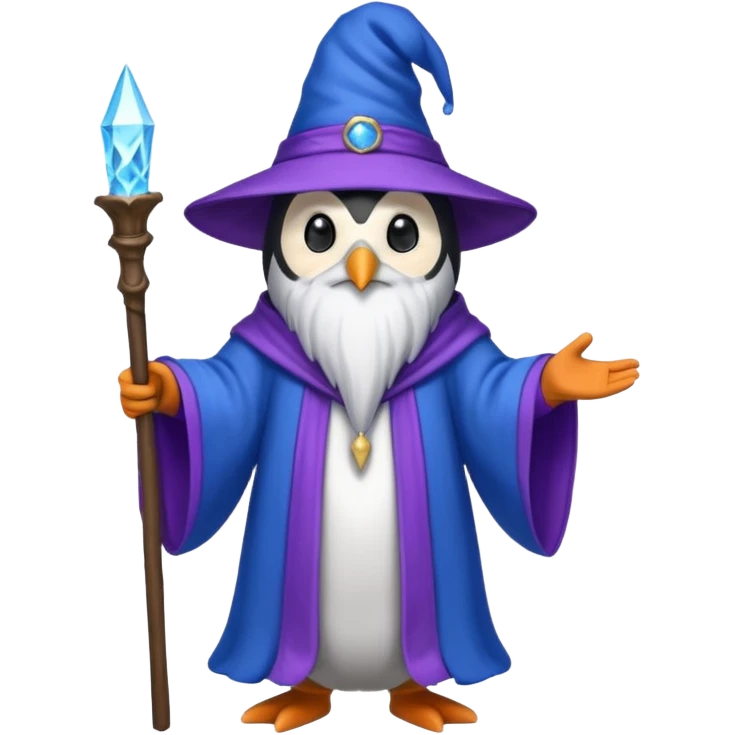 Penguin Wizard emoji