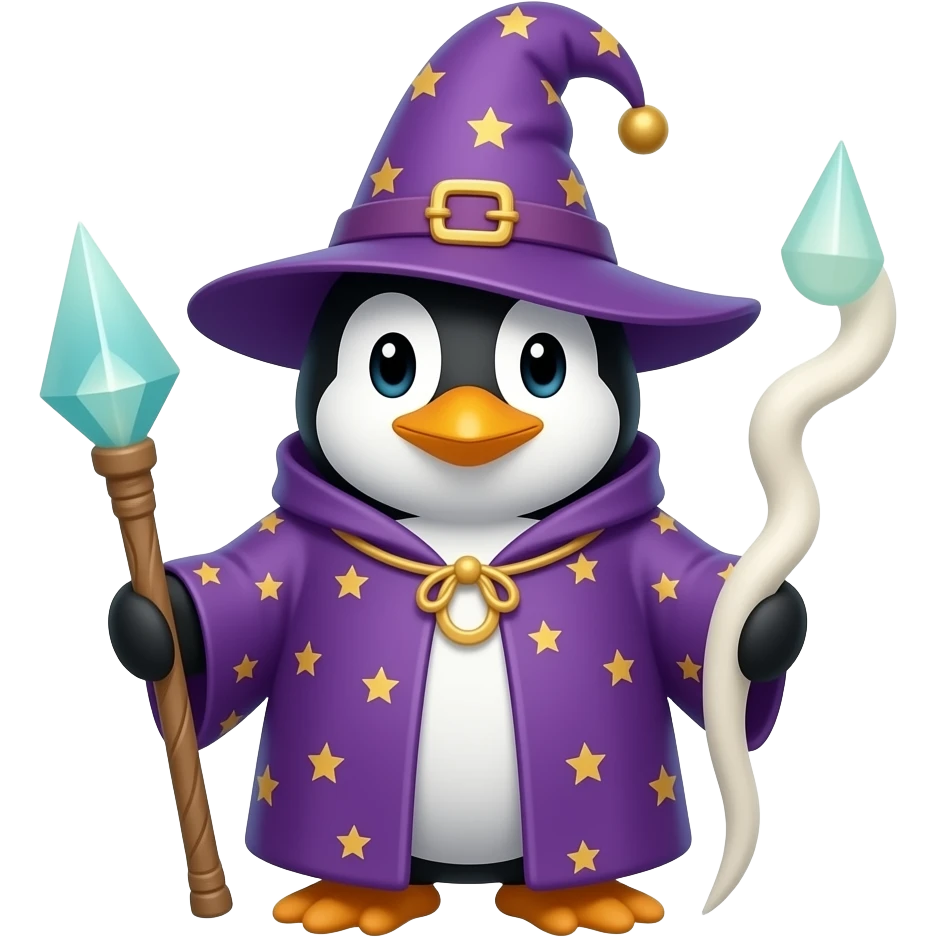 Penguin Wizard emoji