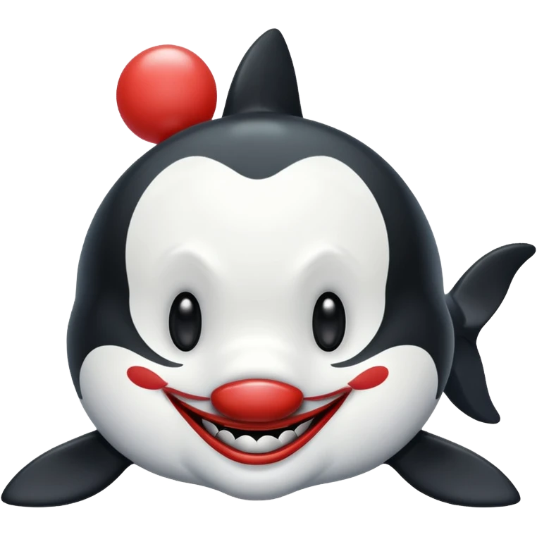 full orca not just face as an evil clown emoji