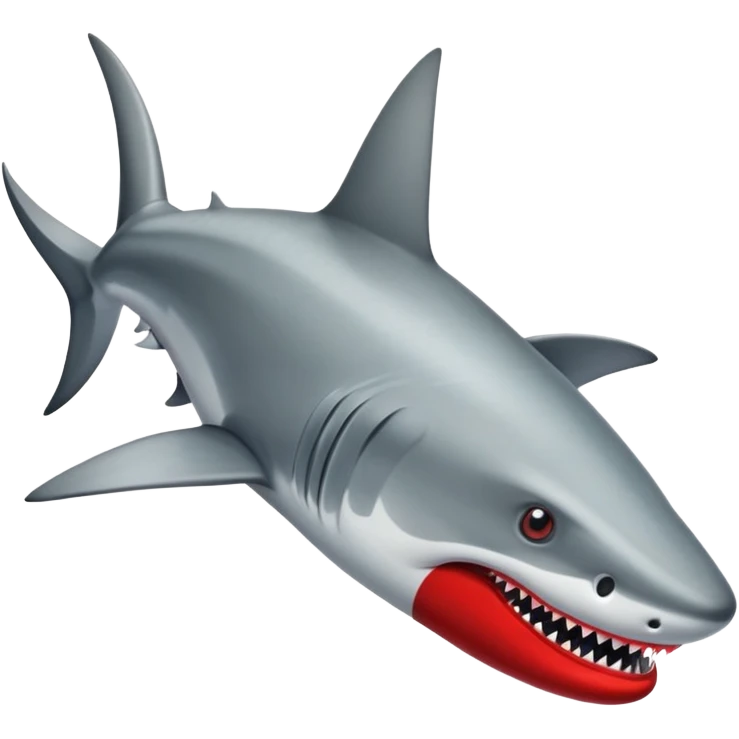Tiburón con zapatos rojos emoji