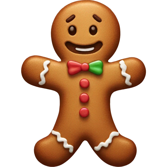 Gingerbread man emoji
