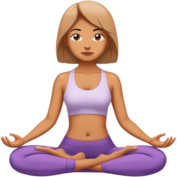 Woman doing yoga meditation emoji