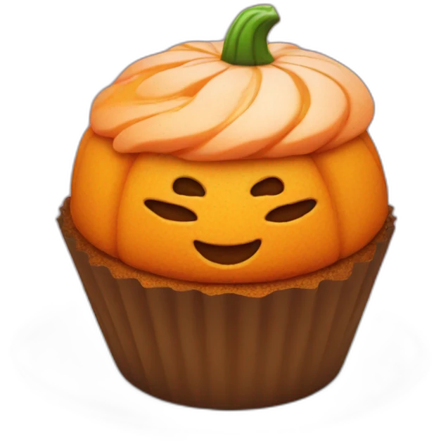 pumpkin cup cake  emoji