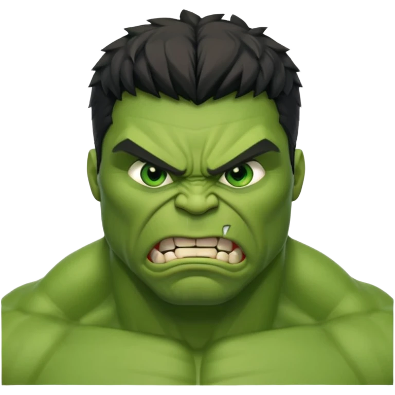 Hulk  angry  character face only front face different emoji