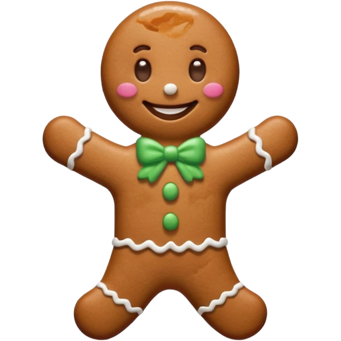 Omino di pan di zenzero con solo glassa bianca  emoji