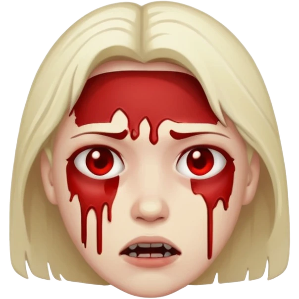 A pail white bloody character emoji