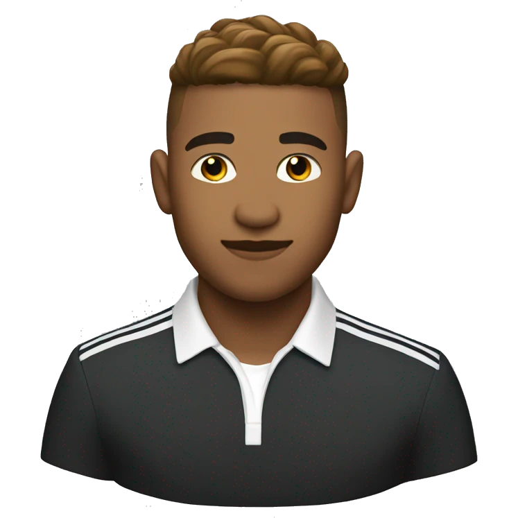 Tyler Blevins with a low taper fade emoji