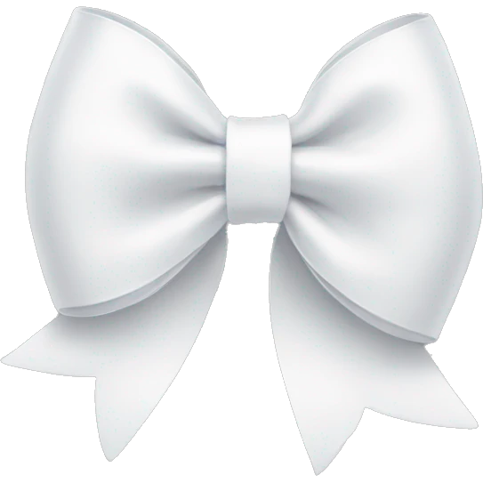 white bow with thin ribbon emoji