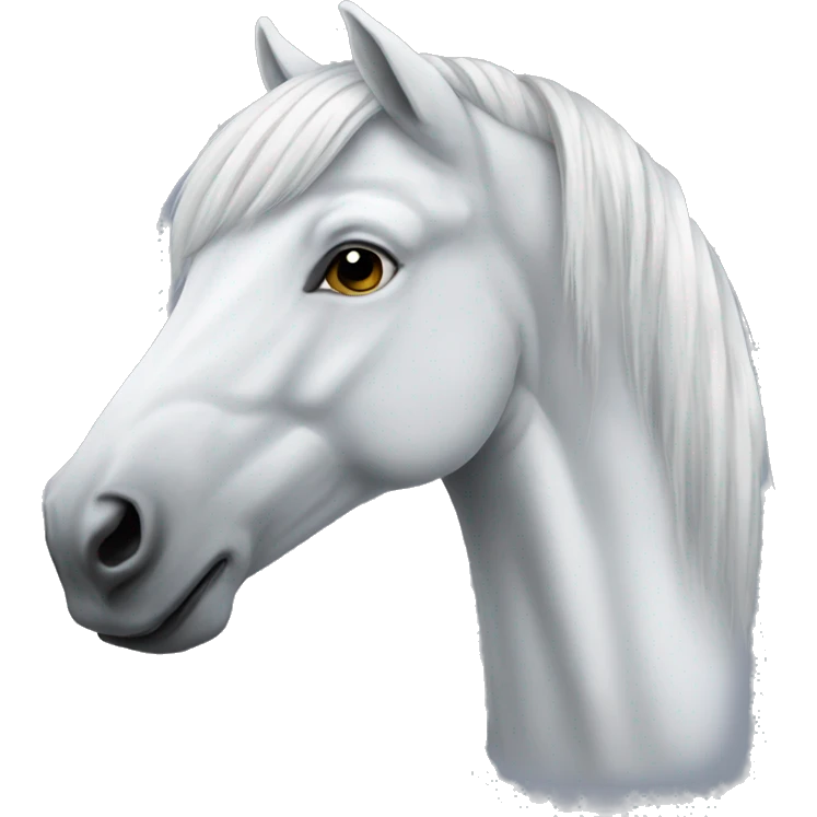 White horse with gray hair emoji