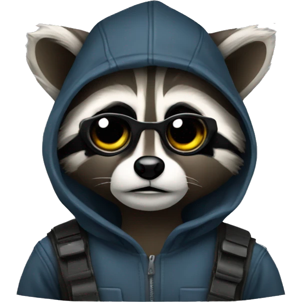 Raccoon hacker emoji