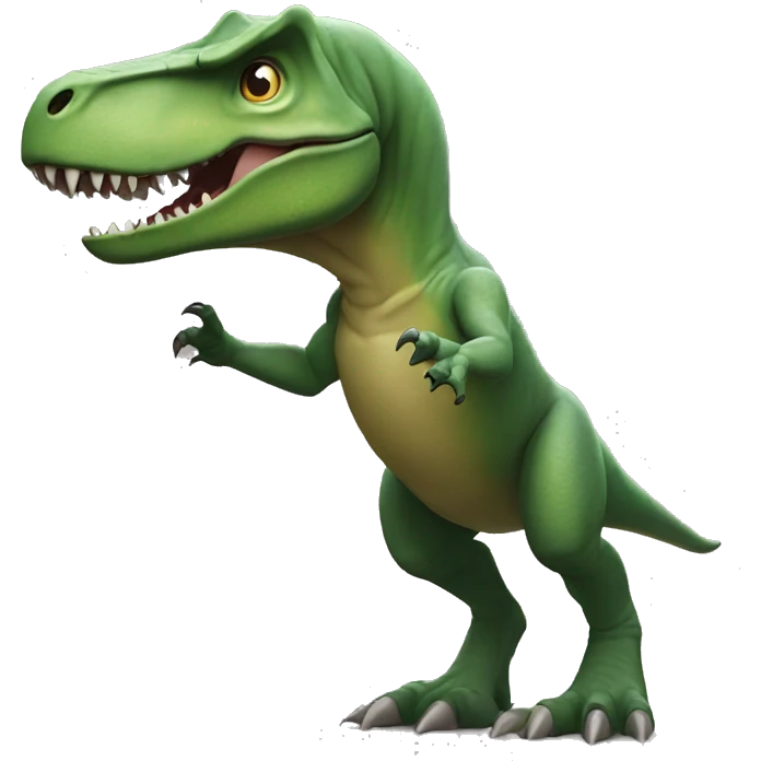 Trex arms on a human emoji