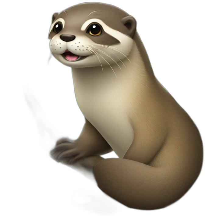 Loutre sur arbre emoji