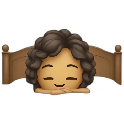 woman in a bed on her computer emoji