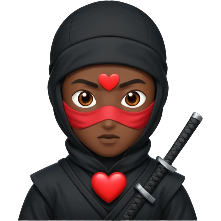 Ninja con ojos de corazón  emoji