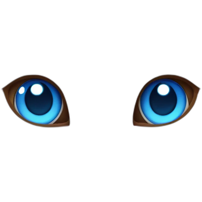 Pink cat with blue eyes and smile emoji