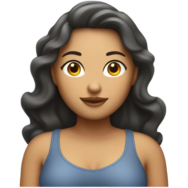 A voluminous girl white emoji