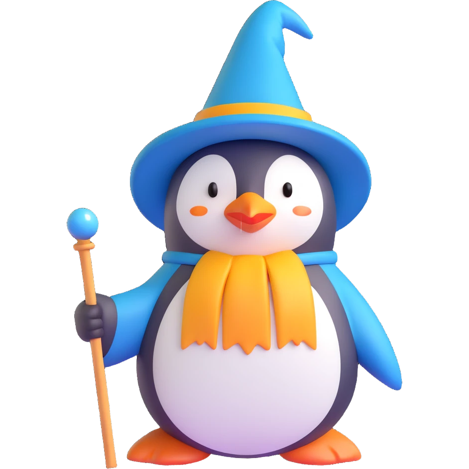 🧹Penguin Wizard emoji