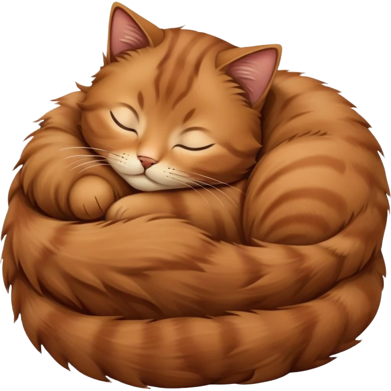 Brown Cat sleep emoji