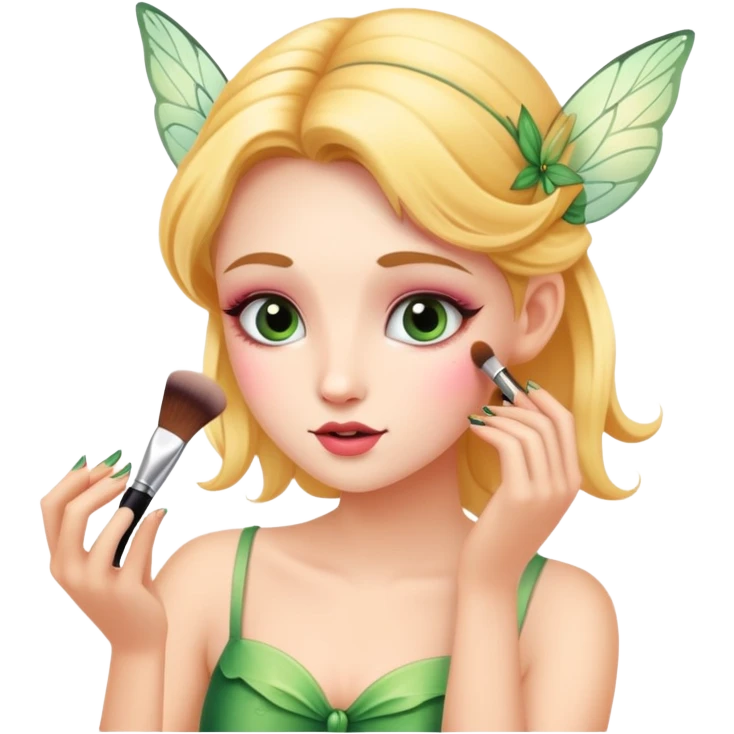 Fairy putting on makeup emoji