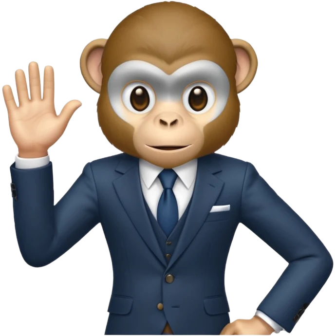 Monkey that is a leader in a “do what I say” kind of way  emoji