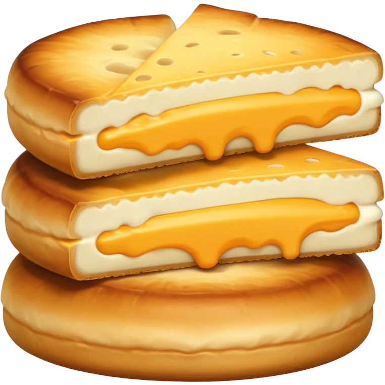 poğaça with a visible cheese filling, cute and inviting emoji