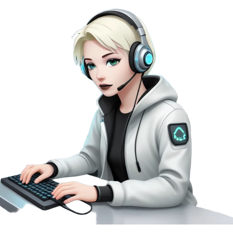 monochrome cyberpunk hacker terminal command center emoji