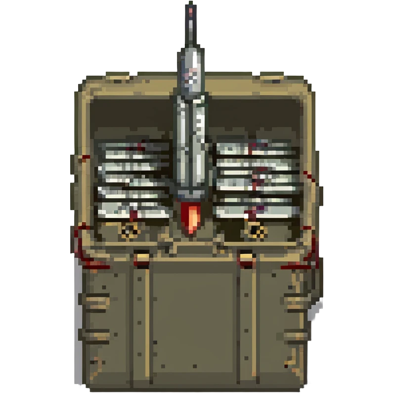 a military box filled with combat missiles emoji