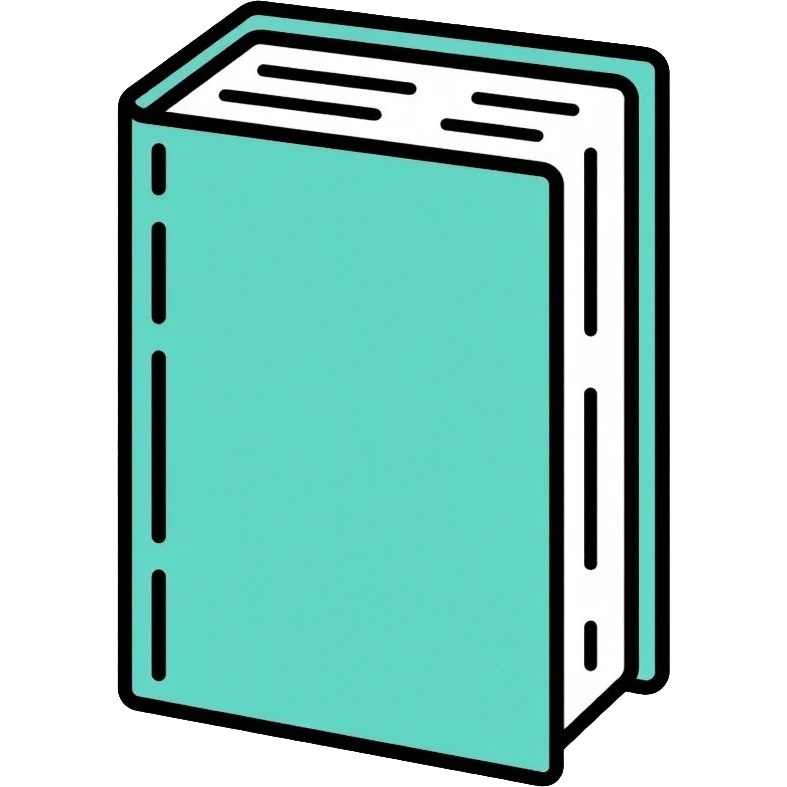 book with 008DA6 teal blue-green color cover emoji