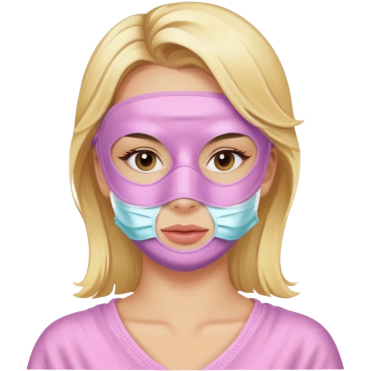 Spa mascarilla nena rubia emoji