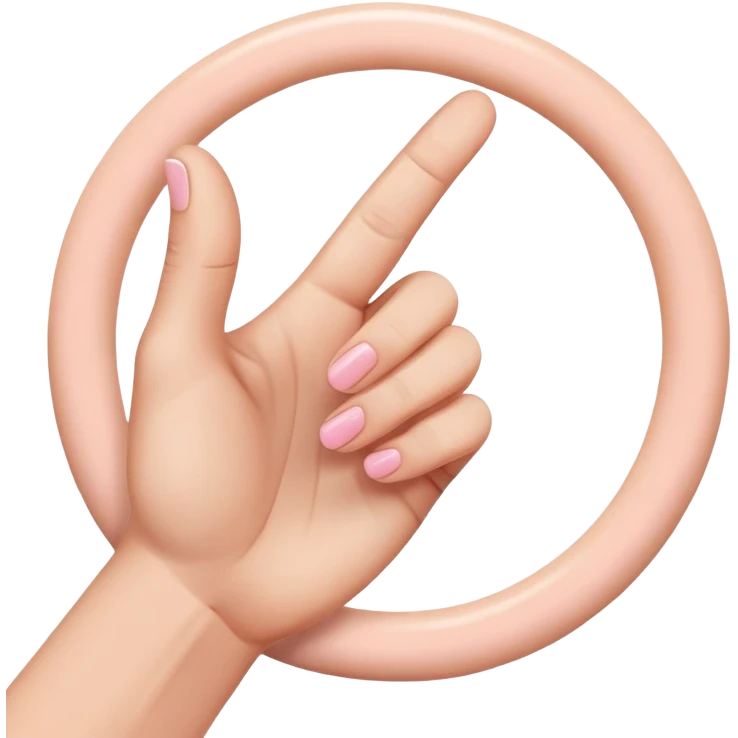 hand gesture with thumb above index finger forming a circle, middle finger and ring finger intertwined, pinky finger slightly spaced out emoji