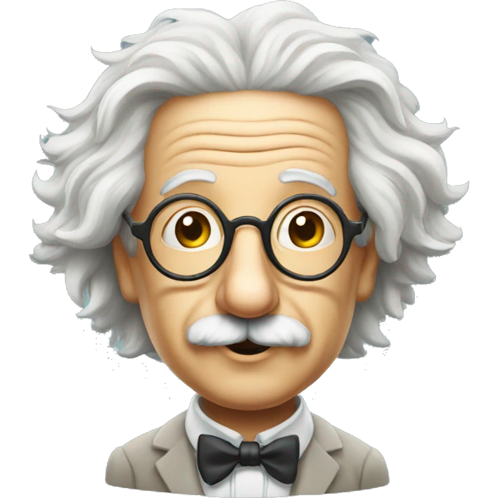 Albert Einstein with glasses emoji
