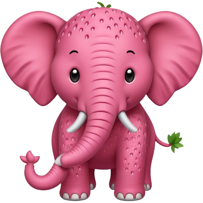 Strawberry elephant emoji