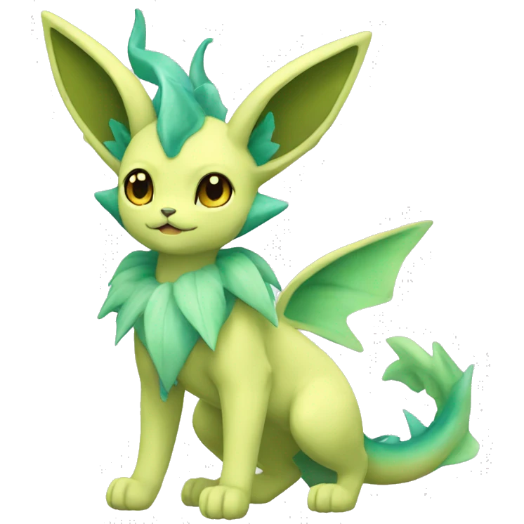Vaporeon-Leafeon full body emoji