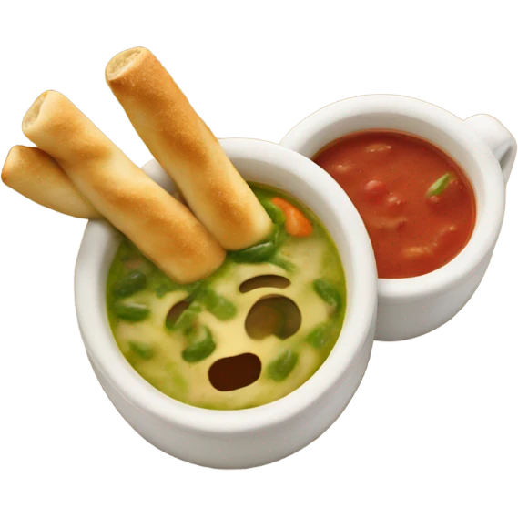 Olive Garden breadsticks and soup  emoji