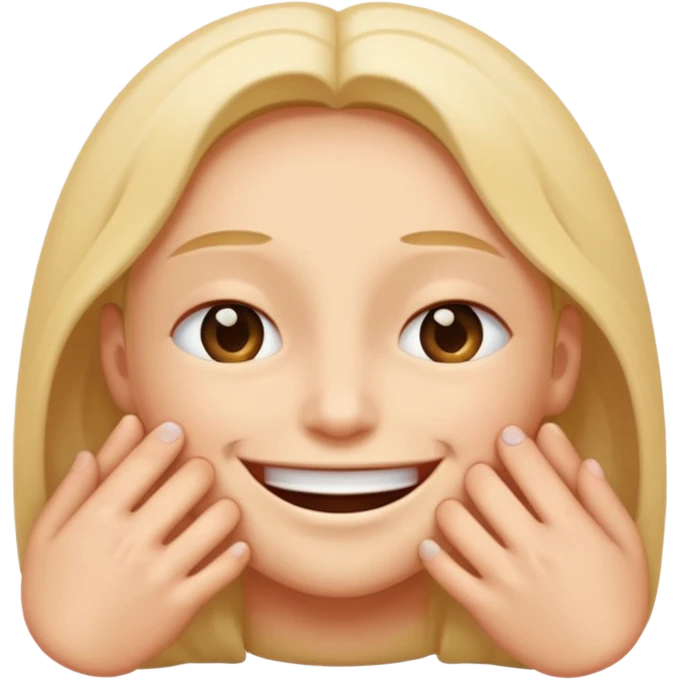 I want an overly excited face that says “I am so excited, I cannot contain. With eyes tightly squeezed closed together and a big grin emoji. With shut  eyes  emoji