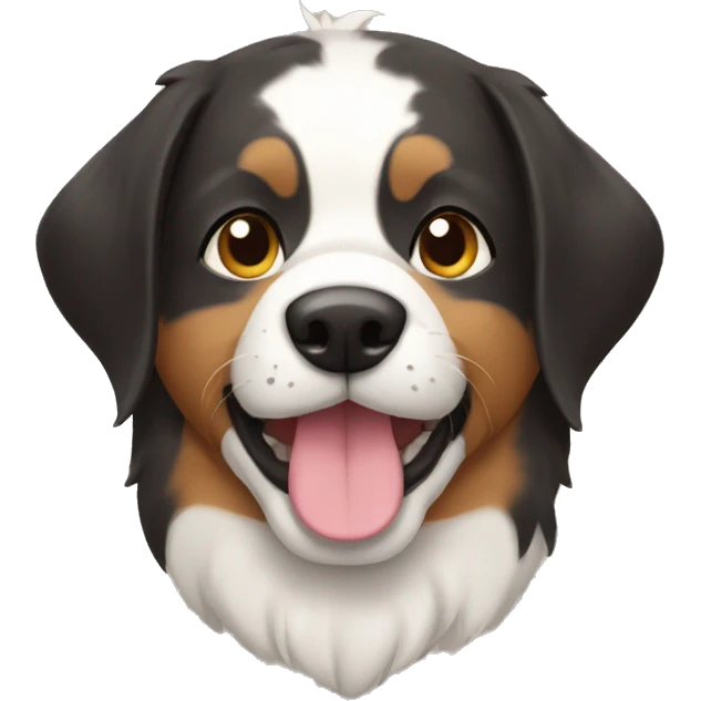 Un perro con sus amigos emoji
