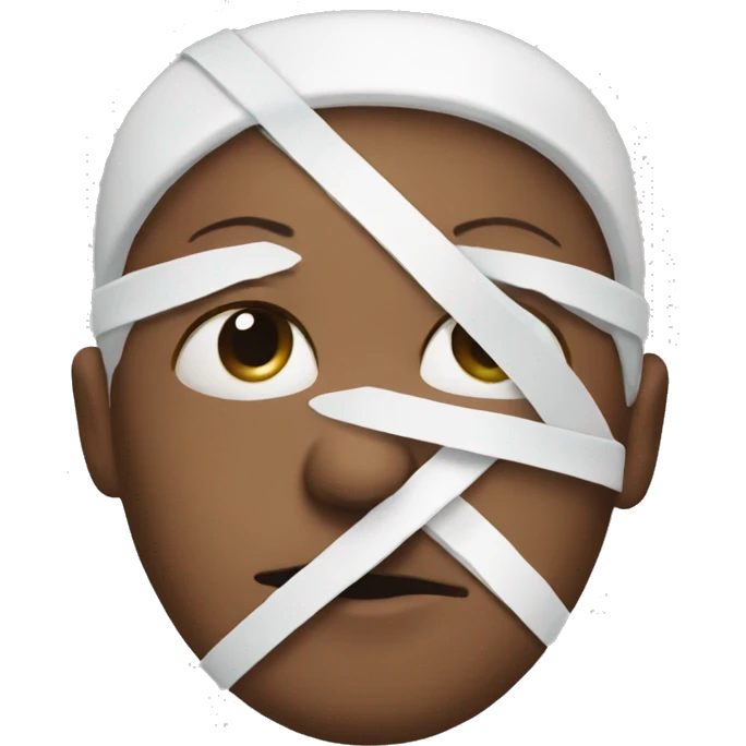 bandaged eye on face emoji