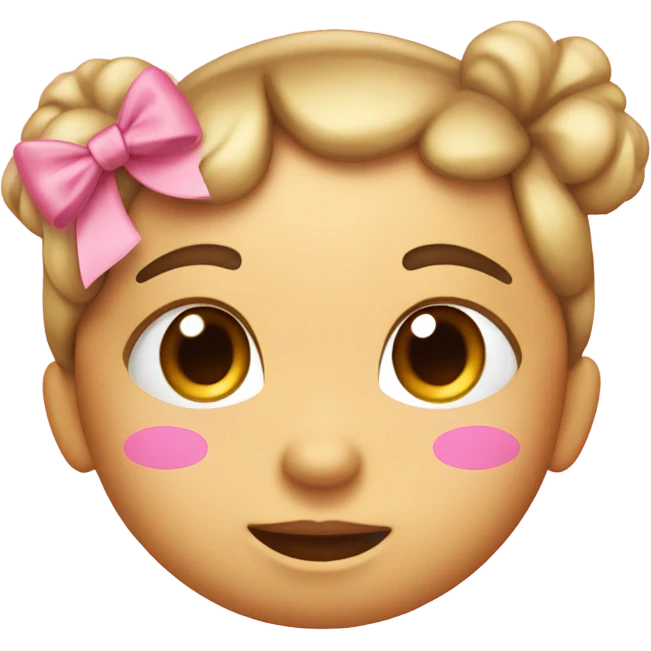 Little pink bows smiley closed eyes heart blush  emoji