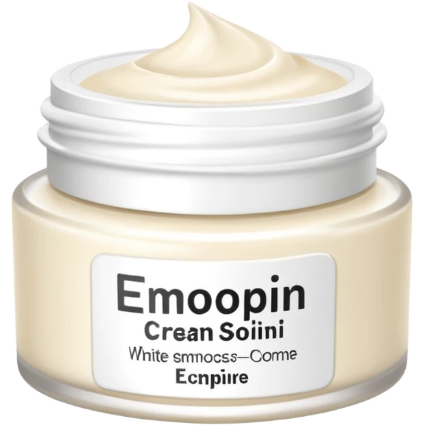 crème soin avec ecriture emoji
