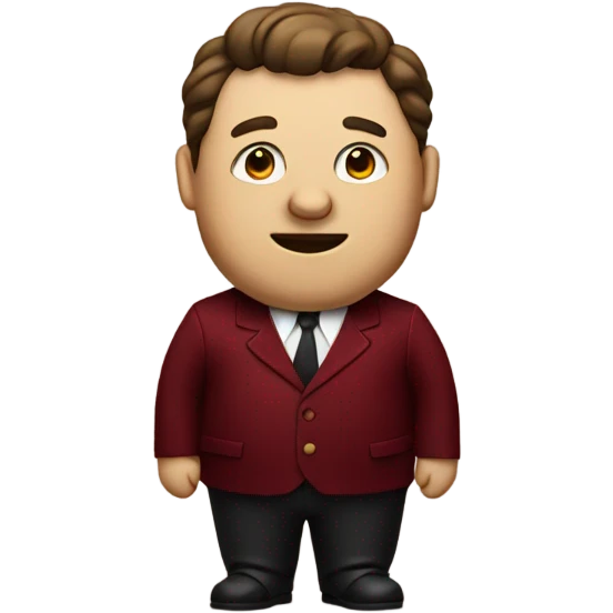 fat banker in dark red velvet suit emoji