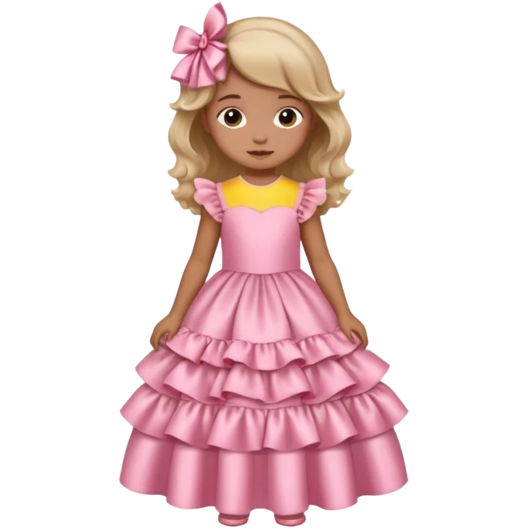 Gown in pink for kids emoji