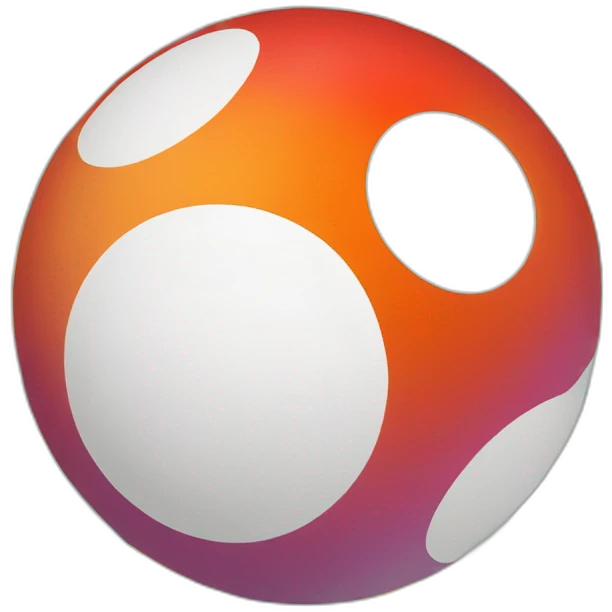 Gradient abstract billiard ball number 9 emoji