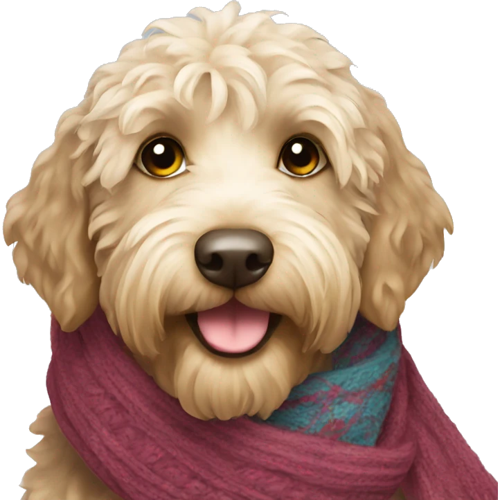 labradoodle-in-the-scarf emoji