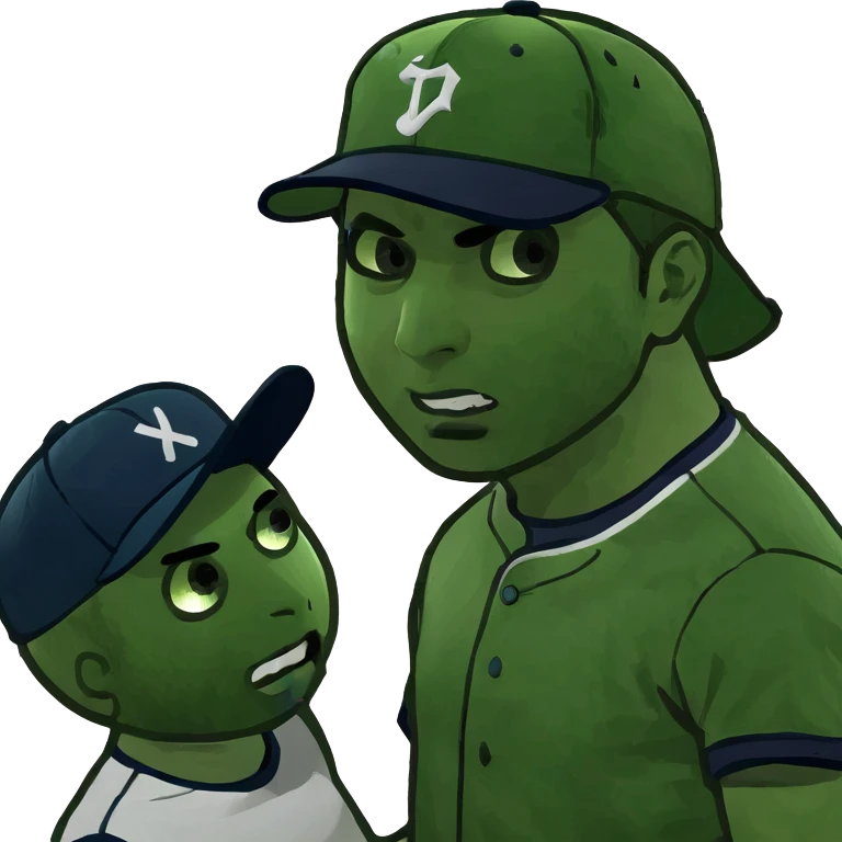 South Korean baseball player hitting man in head with bat emoji