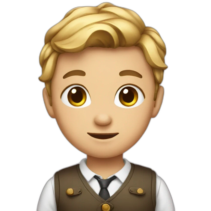 a kid with a bow emoji