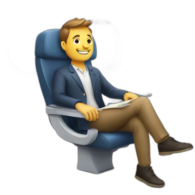 Homme sur avion emoji