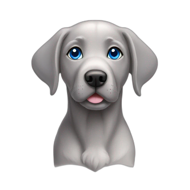 silver labrador with blue eyes emoji