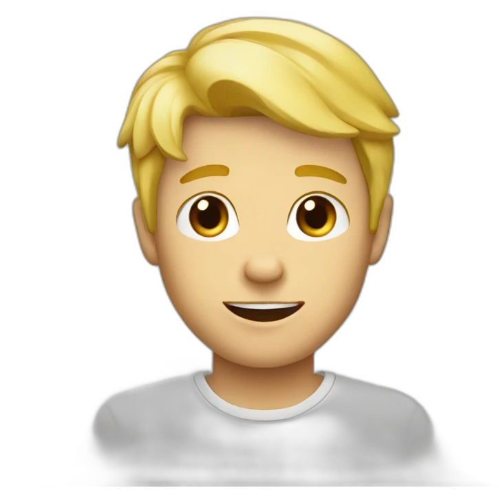 cute blond man  emoji
