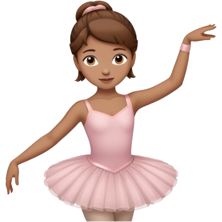 brown hair girl doing ballet emoji