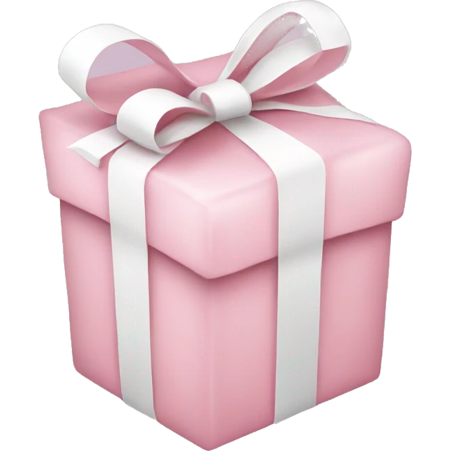 Light pink and white present emoji